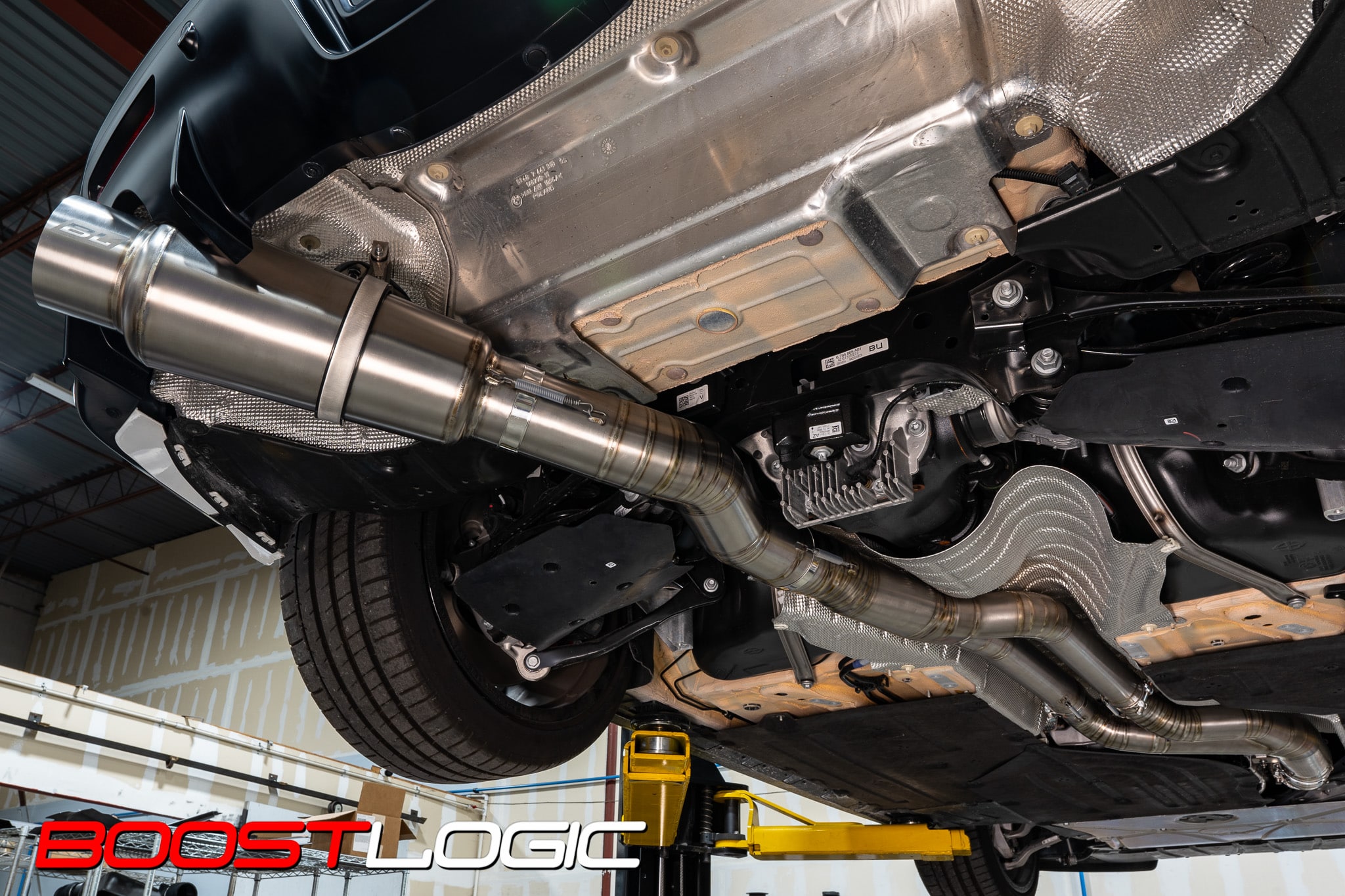 Boost Logic A90 Supra Teardrop Single 4” titanium exhaust - Image 5