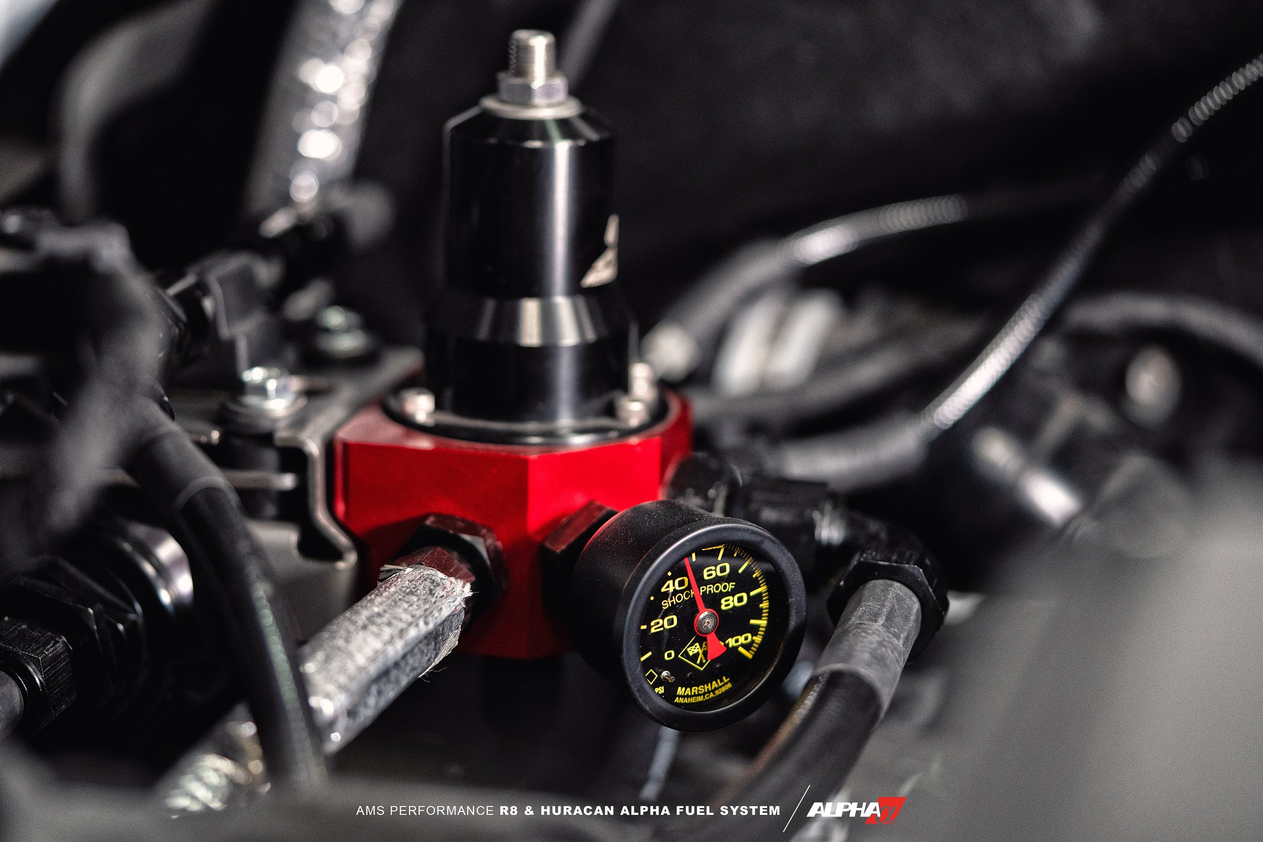 AMS PERFORMANCE R8/HURACAN ALPHA FUEL SYSTEM – FUEL PRESSURE REGULATOR + FUEL LINE KIT - Image 5